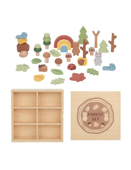 Tooky Toy Forest Set - Puzzle Blocks and Figures for Children