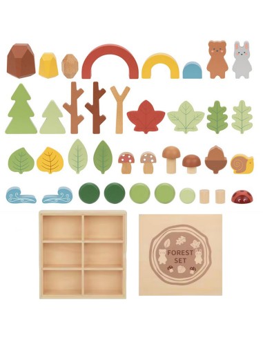 Tooky Toy Forest Set - Puzzle Blocks and Figures for Children