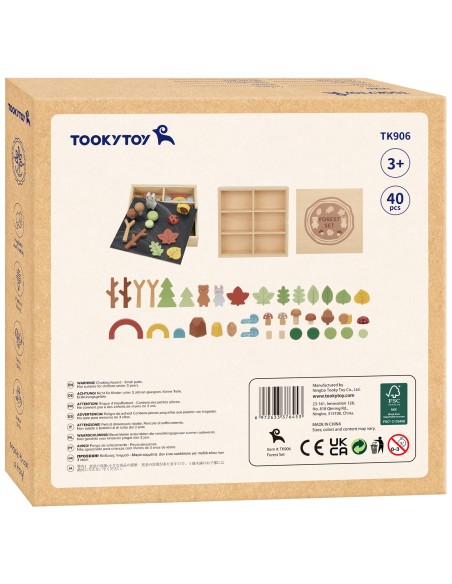 Tooky Toy Zestaw Leśny - Układanka Klocki i Figurki dla Dzieci