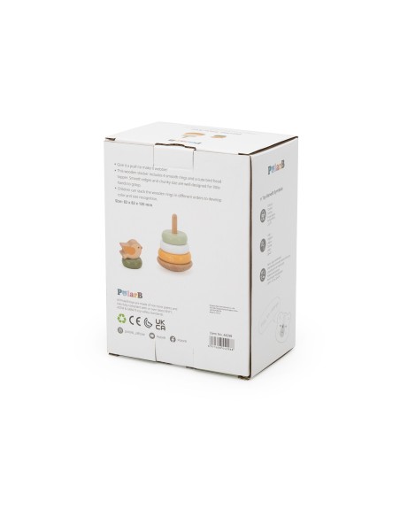 Viga Wooden Stacking Pyramid for Toddlers