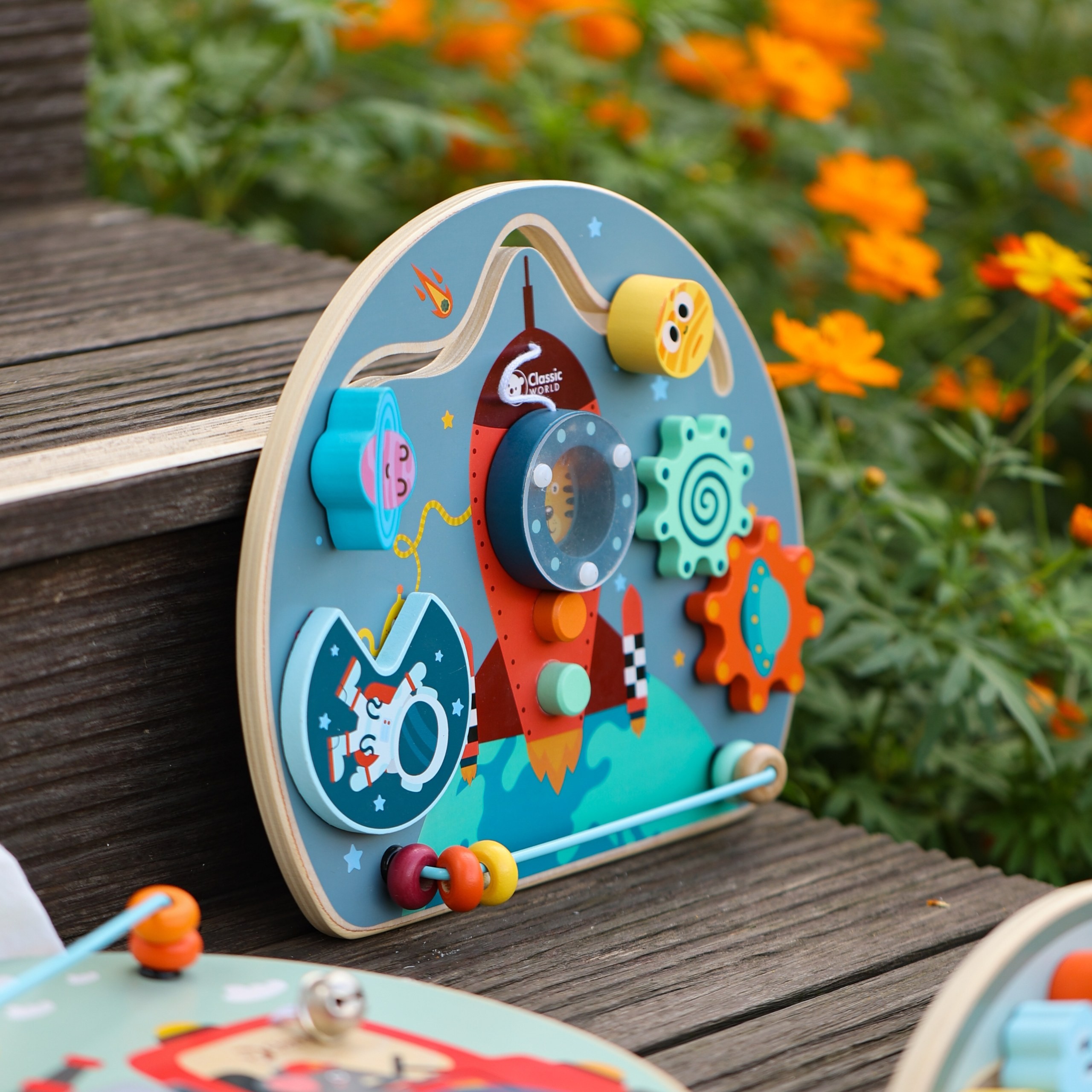 Tablica manipulacyjna wielofunkcyjna 6w1 rakieta - 18 z 21