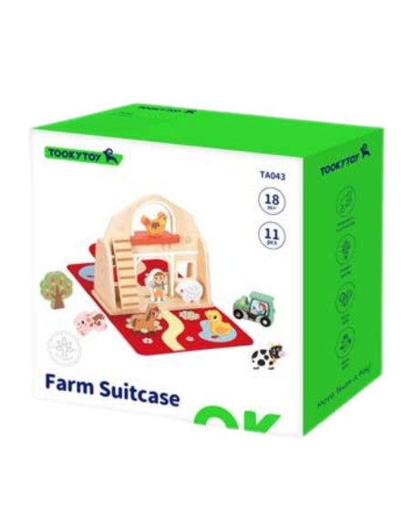 Moja Pierwsza Farma Drewniany Zestaw Tooky Toy– Edukacyjna Zabawa 18m+