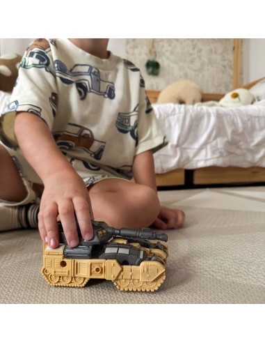 WOOPIE 3-in-1 Transforming Robot Tank and Launcher Set Brown