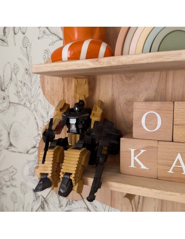 WOOPIE 3-in-1 Transforming Robot Tank and Launcher Set Brown