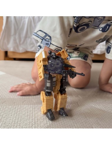 WOOPIE 3-in-1 Transforming Robot Tank and Launcher Set Brown