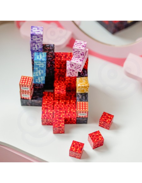 Magnetiniai kaladėlių blokai „Pixel“ – 74 dalių rinkinys Woopie