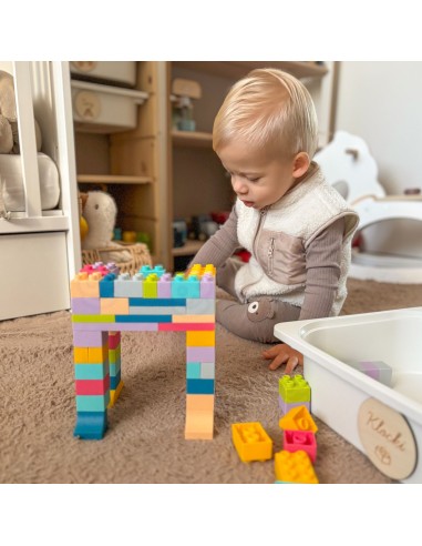 WOOPIE „Soft Blocks“ kaladėlės 99 el. – spalvingas edukacinis rinkinys vaikams