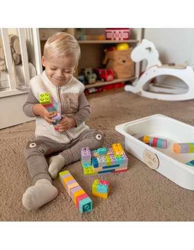 Klocki Soft Blocks 99 el. Woopie - kolorowy zestaw edukacyjny dla dzieci