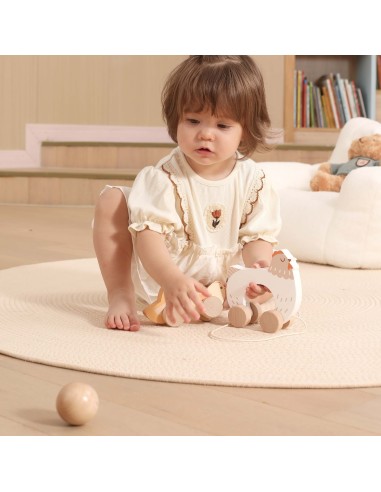 VIGA PolarB Wooden Pulling Hen with Chicks