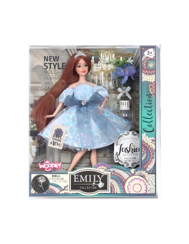 Emi doll in a blue dress - an elegant doll for girls Woopie