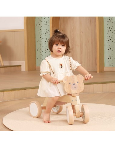 Holz-Rutscher Bär Braun Viga – Leises Fahrzeug & sichere Spielzeit