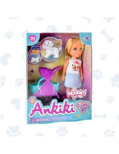 Ankiki Doll with Stroller and WOOPIE Dog – The Perfect Care Set