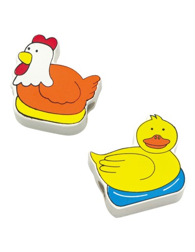 VIGA Wooden Intertwining Blocks Montessori Threading Farm