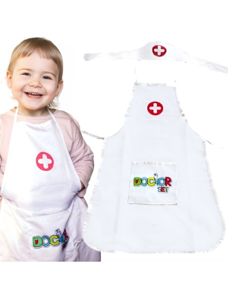 WOOPIE Nurse Costume with Apron and Cap - Comfort and Style