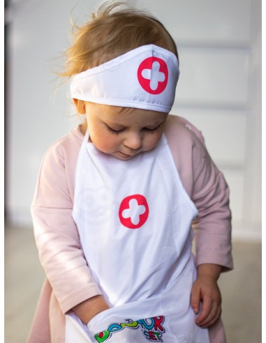 WOOPIE Nurse Costume with Apron and Cap - Comfort and Style