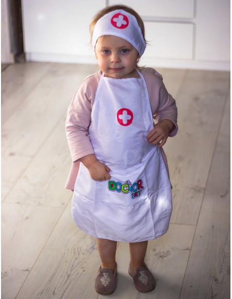 WOOPIE Nurse Costume with Apron and Cap - Comfort and Style