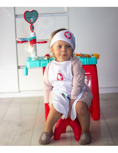 WOOPIE Nurse Costume with Apron and Cap - Comfort and Style