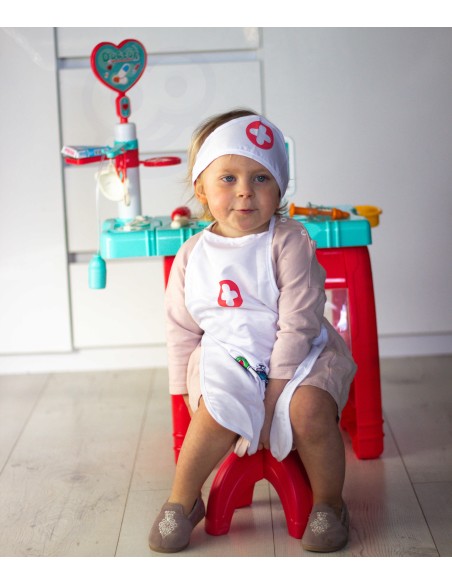 WOOPIE Nurse Costume with Apron and Cap - Comfort and Style