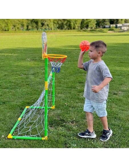 WOOPIE 2-in-1 Set: Basketball and Soccer Goals
