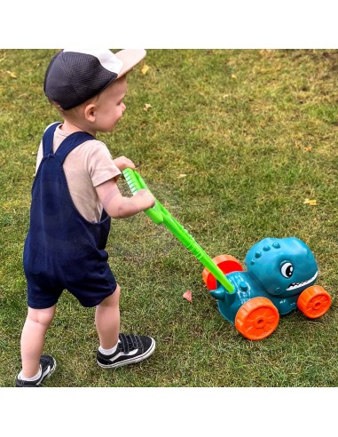 WOOPIE Gartenmäher Dino Dinosaurier mit Seifenblasen + Flüssigkeit