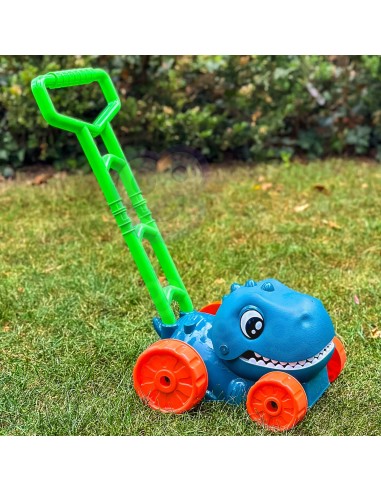 WOOPIE Gartenmäher Dino Dinosaurier mit Seifenblasen + Flüssigkeit