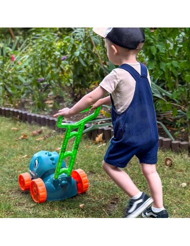 WOOPIE Gartenmäher Dino Dinosaurier mit Seifenblasen + Flüssigkeit