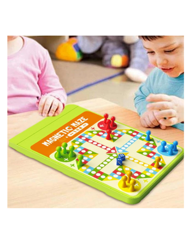 WOOPIE Magnetyczny Labirynt 2w1 - Gra Chińczyk dla całej rodziny