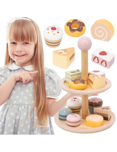 Viga Wooden Cake Stand - cafe fun and development