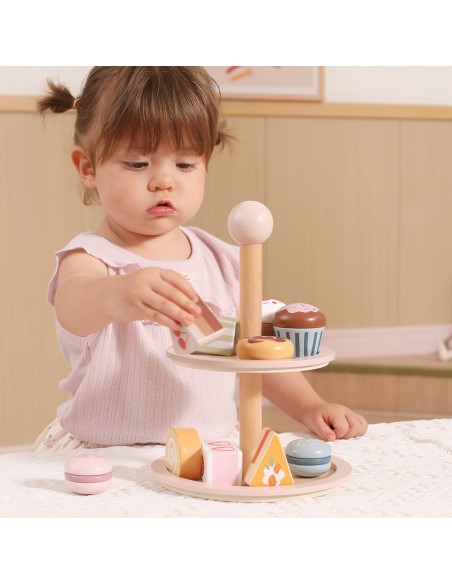 Viga Wooden Cake Stand - cafe fun and development