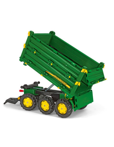 Rolly Toys Przyczepa Rolly Multi John Deere trzyosiowa zielona 
