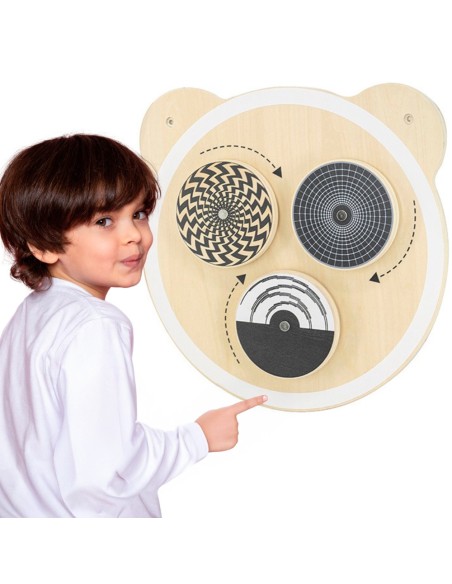 VIGA Wooden Board with Spinning Dots, FSC Certified