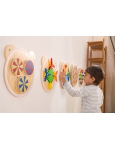 VIGA Wooden Board with Spinning Dots, FSC Certified 2