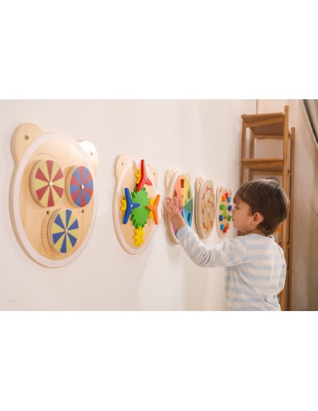 VIGA Wooden Board with Spinning Dots, FSC Certified