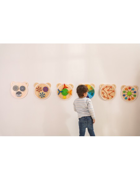 VIGA Wooden Board with Spinning Dots, FSC Certified