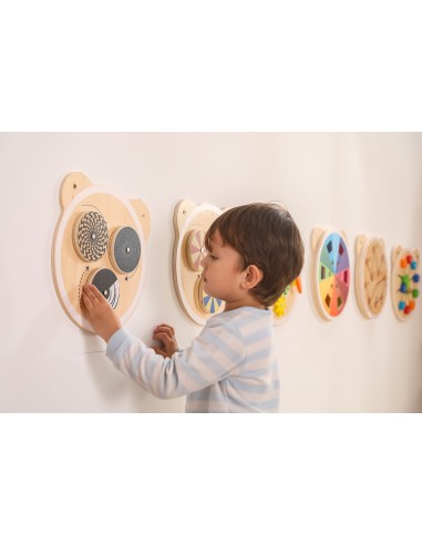 VIGA Wooden Board with Spinning Dots, FSC Certified