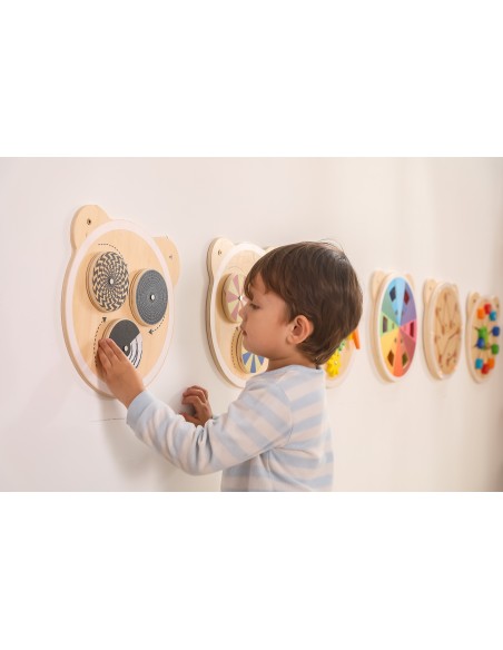 VIGA Wooden Board with Spinning Dots, FSC Certified