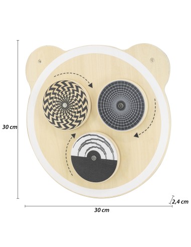 VIGA Wooden Board with Spinning Dots, FSC Certified