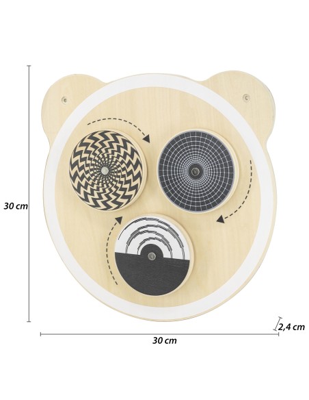 VIGA Wooden Board with Spinning Dots, FSC Certified