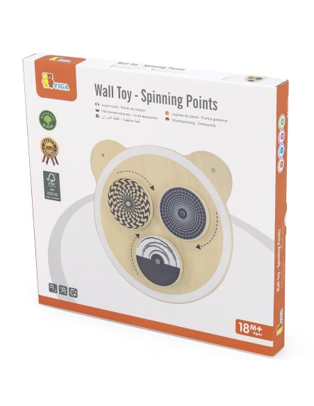 VIGA Wooden Board with Spinning Dots, FSC Certified