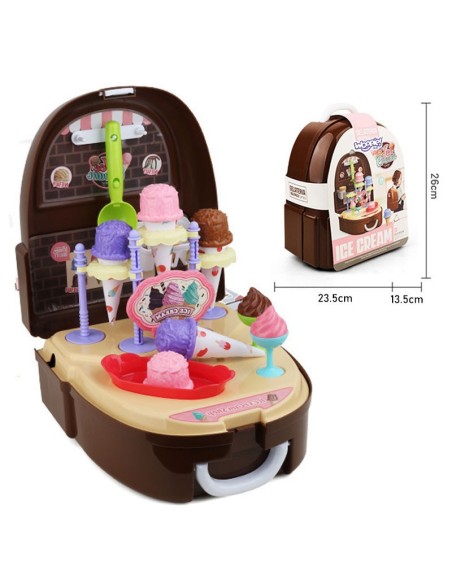 Set Eisdiele im Rucksack 2-in-1 Woopie – Kreative Spielzeuge