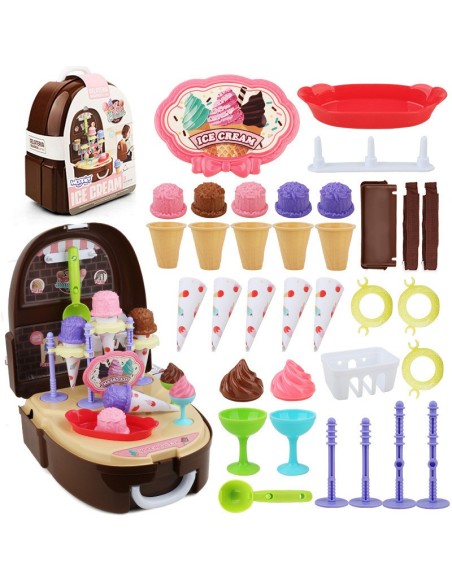 Set Eisdiele im Rucksack 2-in-1 Woopie – Kreative Spielzeuge