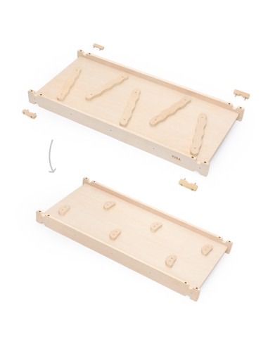 VIGA Wooden Slide and Climbing Wall for Children