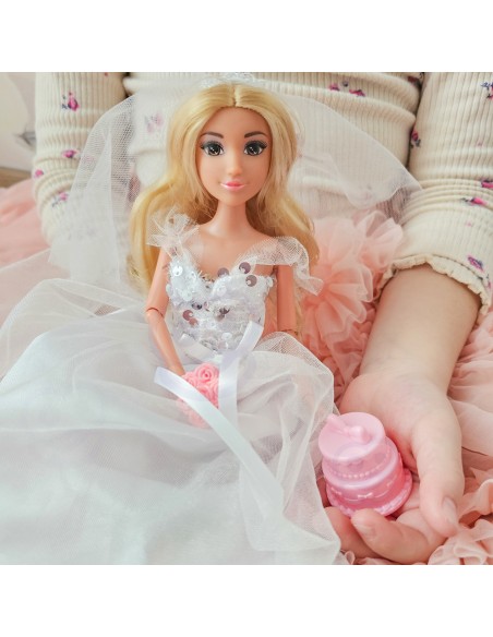 Lily Woopie Bride Doll - 30cm Dress Veil Bouquet Cake 3+