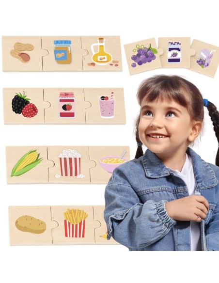VIGA Puzzle Set – Discover Nature and Food in Play