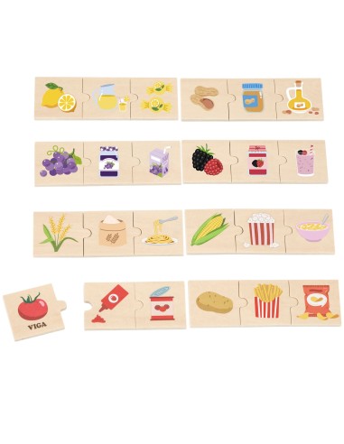 VIGA Puzzle Set – Discover Nature and Food in Play