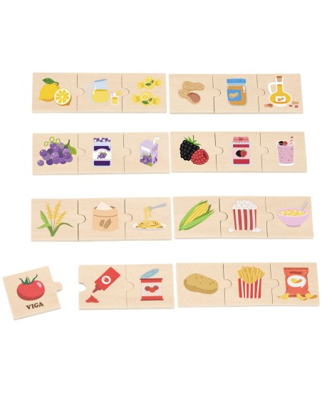 VIGA Puzzle-Set – Entdecke Natur und Essen im Spiel