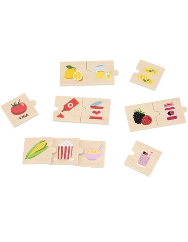 VIGA Puzzle-Set – Entdecke Natur und Essen im Spiel
