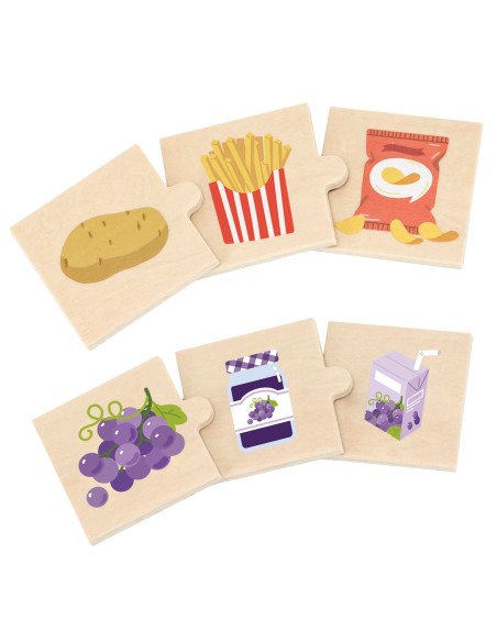 VIGA Puzzle-Set – Entdecke Natur und Essen im Spiel