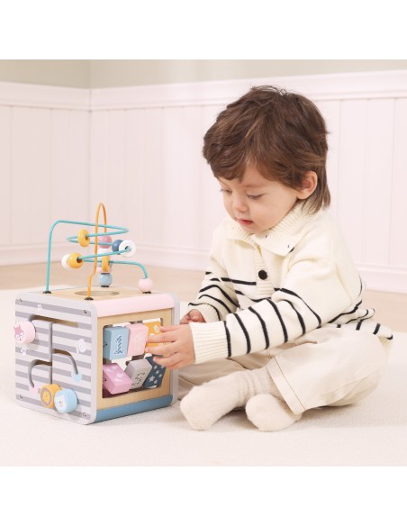 VIGA PolarB Activity Box 5-in-1 – Holz-Spielcenter für Kinder