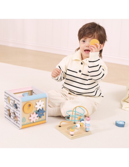 VIGA PolarB Activity Box 5in1 - Wooden Game Center for Children
